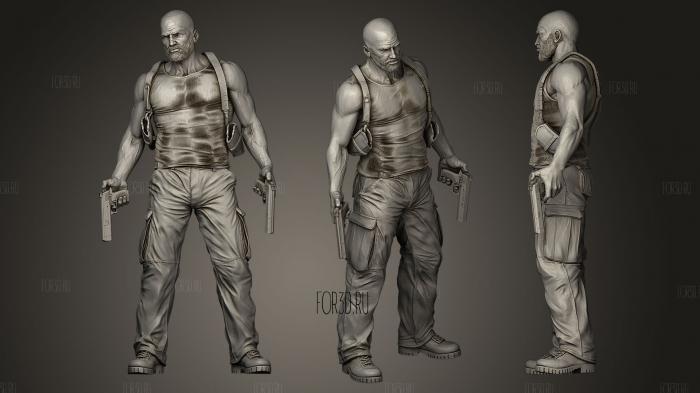 Max Payne stl model for CNC